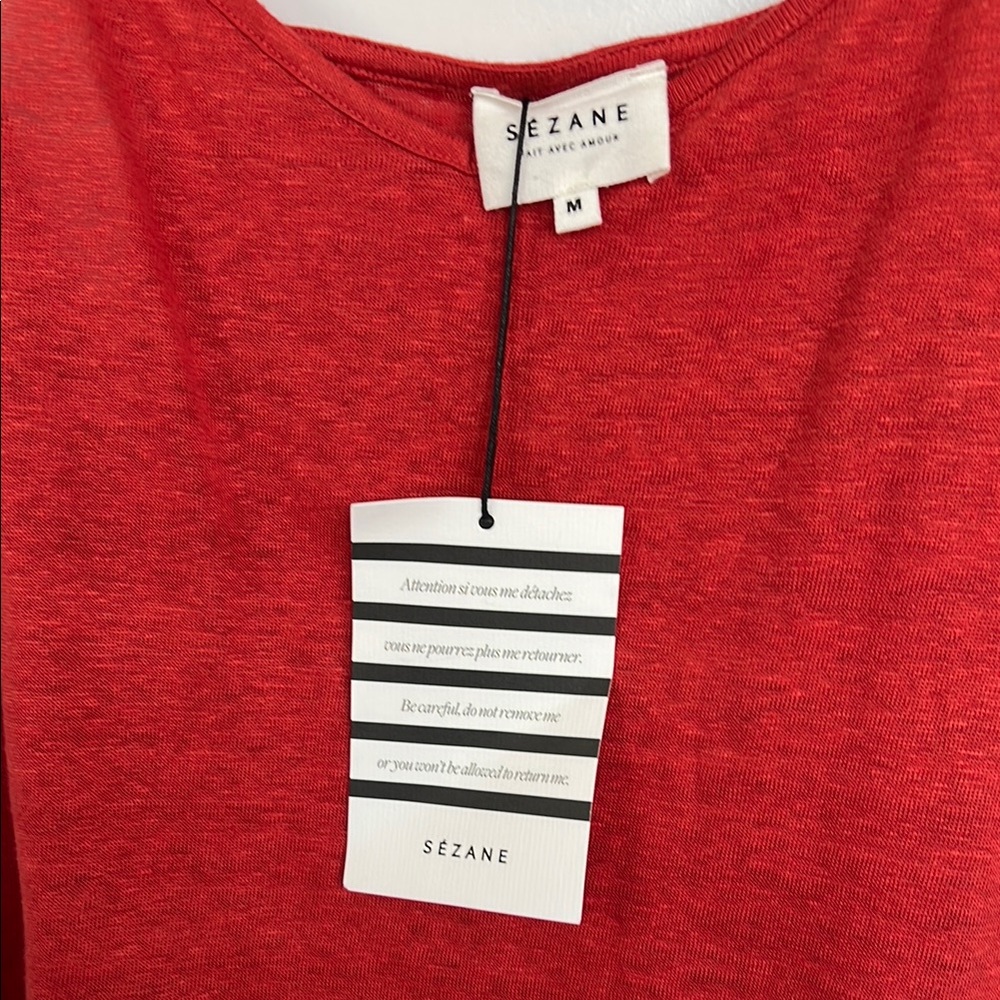 Sézane Poppy Red Tank Top (M) - Picture 4 of 9